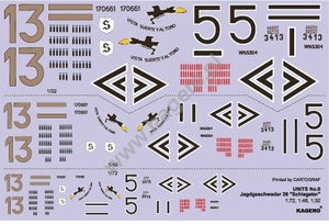 Kagero 97006 JG 26 Jagdeschwader &amp;quot;Schlagater&amp;quot;(decals) EN – Bild 5