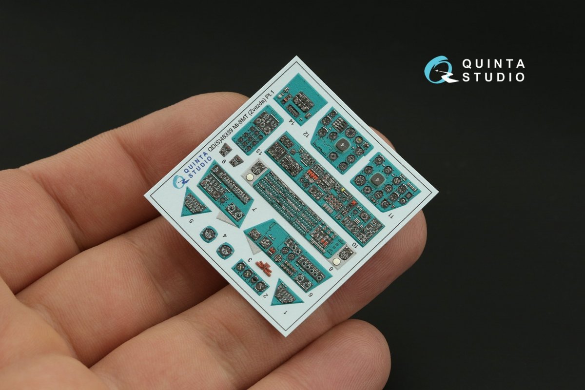 Quinta Studio QDS-48339 Mi-8MT 3D-Printed &amp;amp; coloured Interior on decal paper (Zvezda) (Small version) 1/48 – immagine 5