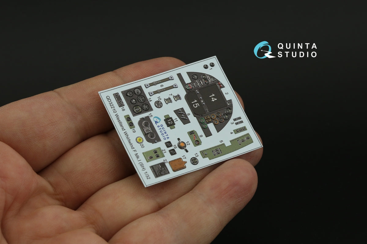 Quinta Studio QD32210 Westland Whirlwind F Mk.I 3D-Printed &amp;amp; coloured Interior on decal paper (Special Hobby) 1/32 – immagine 7
