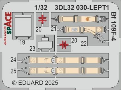 Eduard 3DL32030 Bf 109F-4 SPACE Hobby 2000 / Hasegawa 1/32 – immagine 4