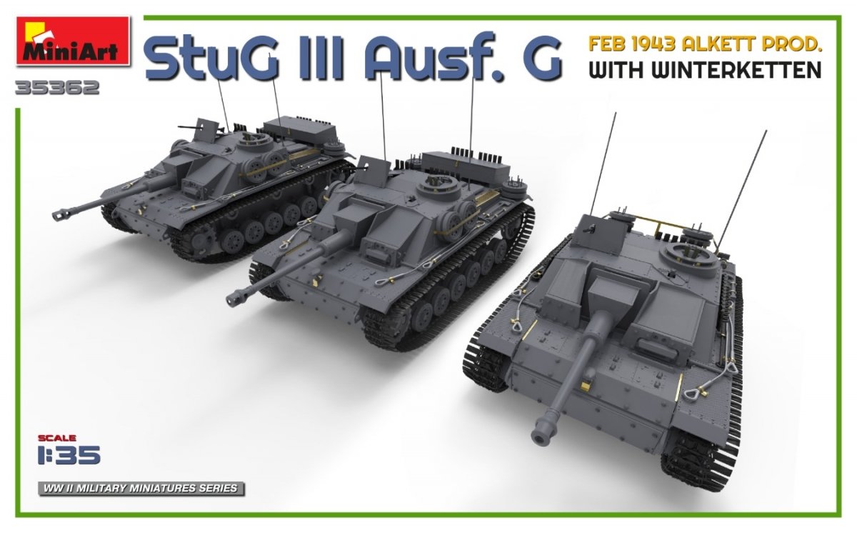 Mini Art 35362 StuG III Ausf. G FÉVRIER 1943 ALKETT PROD. AVEC KETTEN D&amp;#39;HIVER 1/35  – image 3
