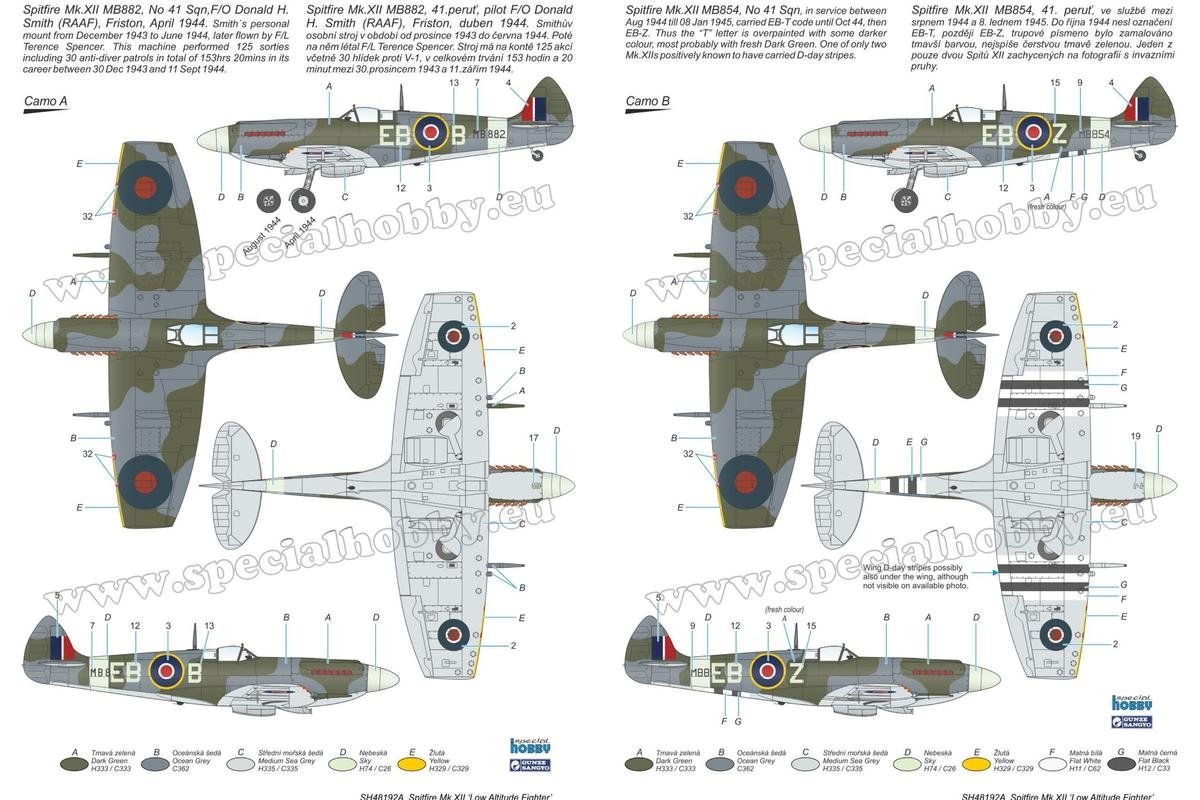 Special Hobby 48192 Spitfire Mk.XII against V-1 Flying Bomb 2 modele + figurka 1/48 – Bild 3