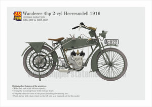 Copper State Models B35-002 Wanderer 4PS 1916 Motorcycle 1/35 – immagine 3