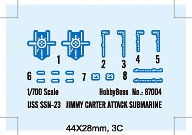 Hobby Boss 87004 USS SSN-23 Jimmy Carter 1/700 – immagine 2