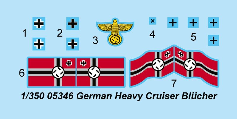 Trumpeter 05346 German Heavy Cruiser Blucher 1/350 – image 3