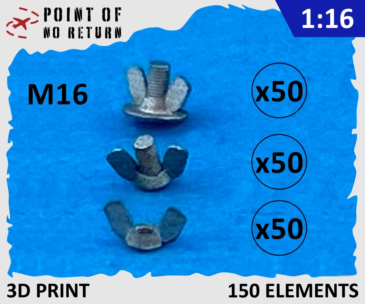 Point of no Return 1623006 Nakrętki motylkowe M16 / M16 wing nuts 1/16