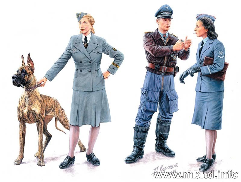 Master Box 3557 Women at war - Luftwaffe Helferinnen 1/35 – zdjęcie 3