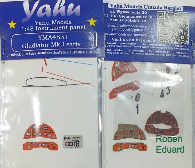 Yahu YMA4831 Gladiator Mk.I early (Roden / Eduard) 1/48