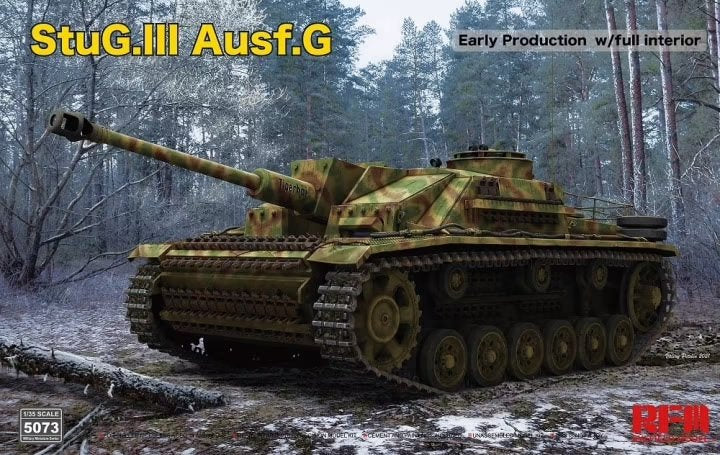 Maquette Rye Field 5073 StuG III Ausf. G, première production avec intérieur complet, échelle 1/35