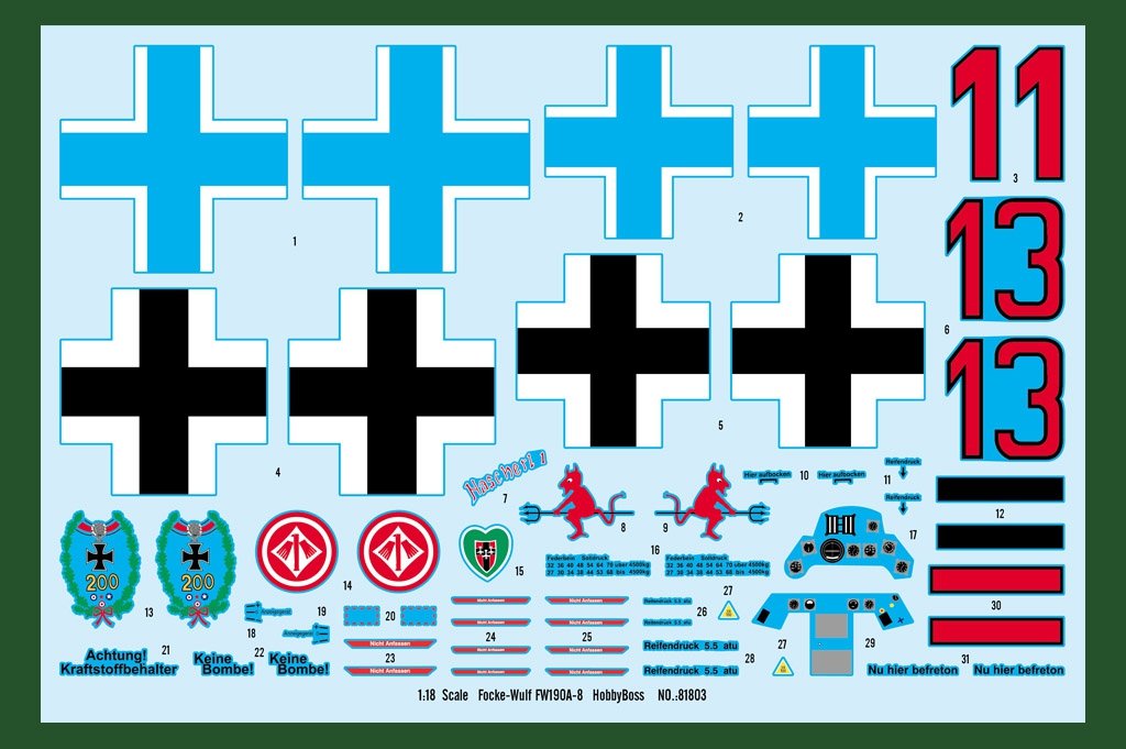 Hobby Boss 81803 Focke Wulf Fw 190 A-8 1/18 – immagine 3