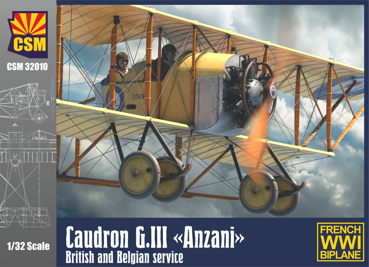 Cooper State Models 32010 Caudron G.III "Anzani" British and Belgian Service 1/32