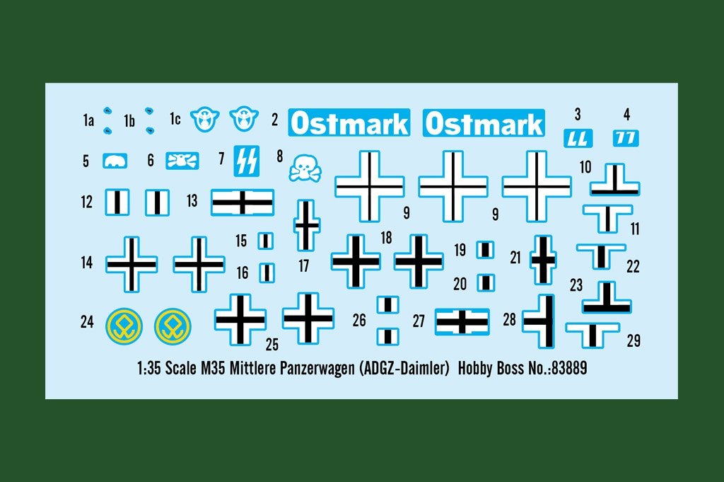 Hobby Boss 83889 M35 Mittlere Panzerwagen ADGZ-Daimler 1/35 – zdjęcie 4