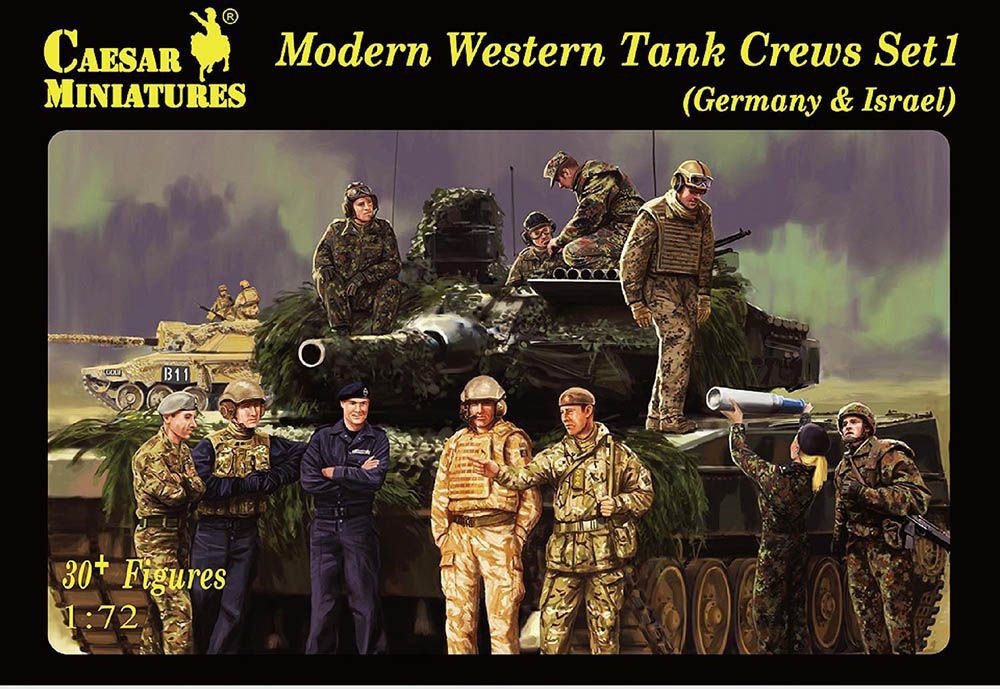 Caesar H102 Coffret 1 d'équipages de chars occidentaux modernes (Allemagne et Israël) 1/72