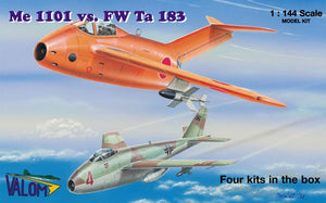 Valom 14401 Messerschmitt Me1101 contre Focke-Wulf FW Ta 183 1/144