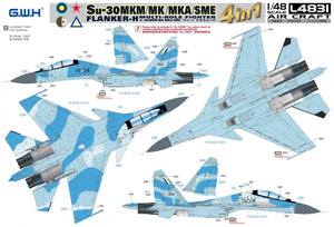 Maquette Great Wall Hobby L4831 Su-30 MKM / MK / MKA / SME « Flanker H » Chasseur multirôle 4 en 1 1/48  – image 7