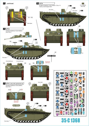 Star Decals 35-C1368 US PACIFIC WARS - IWO JIMA USMC LVT-4 Amtracks 1/35 – immagine 2