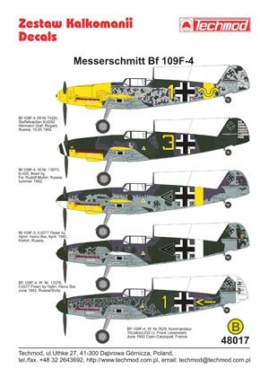 Techmod 48017 - Messerschmitt Bf 109F-4 1/48 – image 2