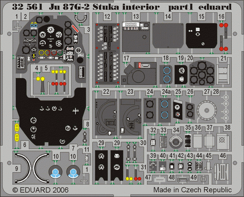 Eduard 32561 Ju 87G-2 Stuka interior 1/32 HASEGAWA – imagen 3