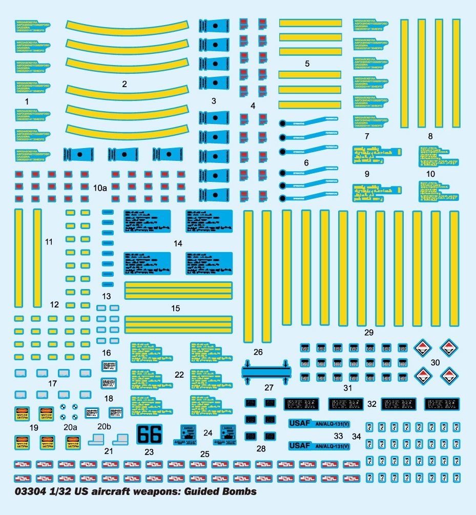 Trumpeter 03304 US Guided bombs (US aircraft weapons) 1/32 – imagen 2