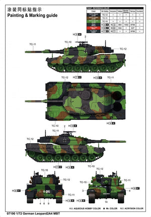Trumpeter 07190 German Leopard 2A4 Main Battle Tank 1/72 – immagine 5