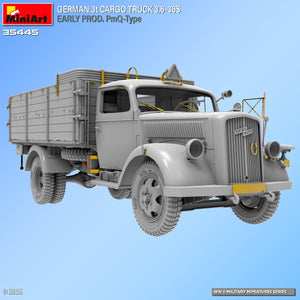 Miniart 35445 GERMAN 3t CARGO TRUCK 3,6-36S EARLY PROD. PmQ-Type 1/35 – immagine 2