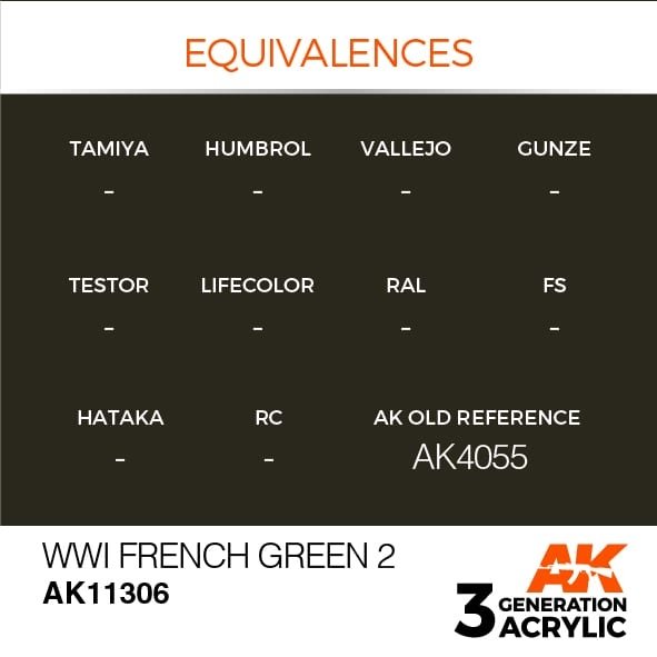 AK Interactive AK11306 WWI French Green 2 17ml – immagine 3