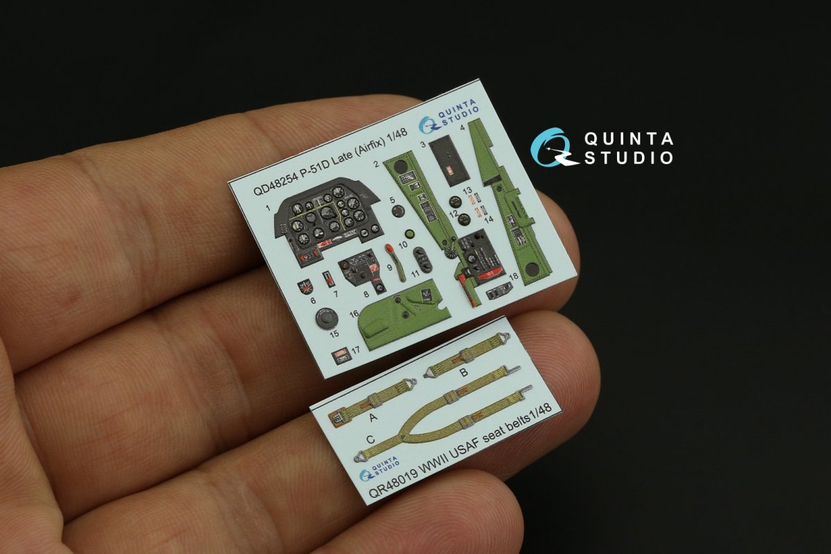 Quinta Studio QD48254 P-51D Late 3D-Printed &amp;amp; coloured Interior on decal paper ( Airfix ) 1/48 – zdjęcie 11