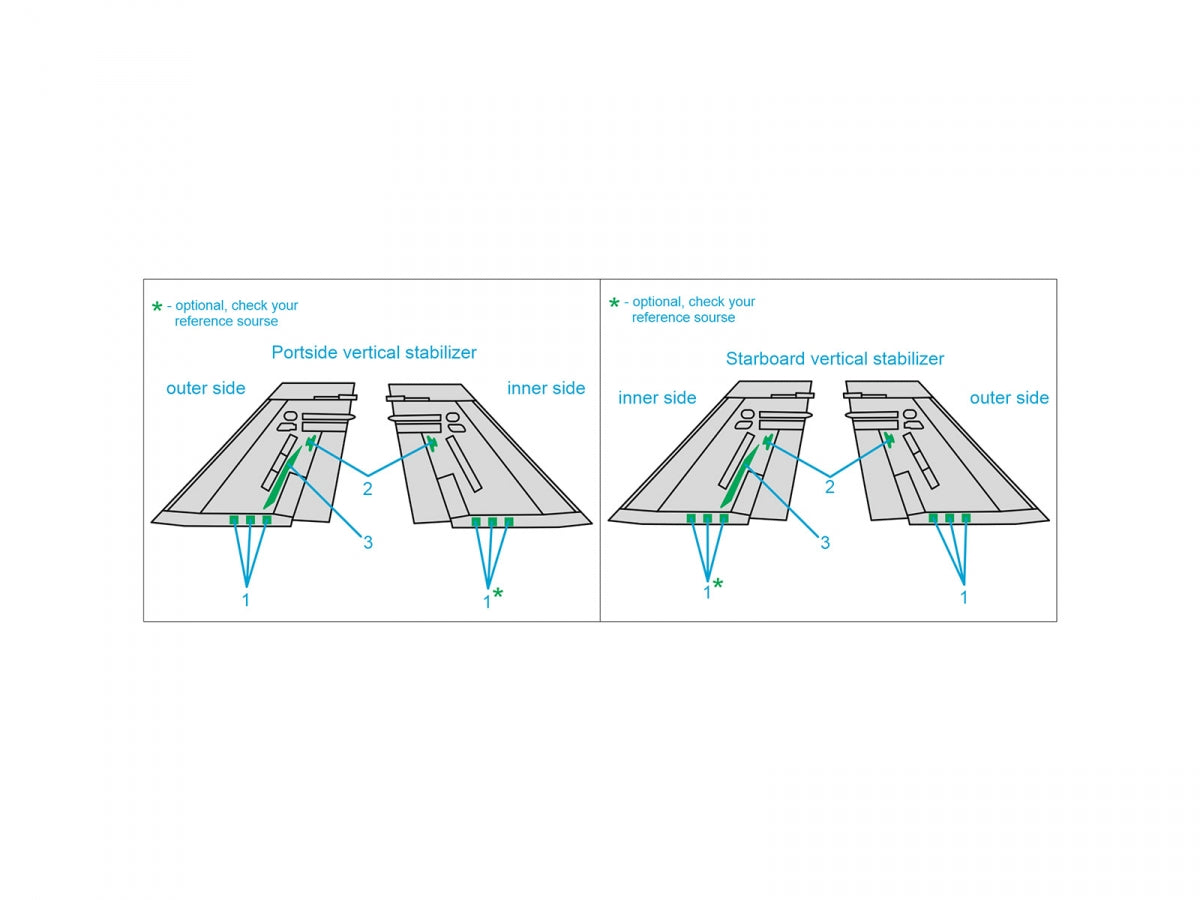 Quinta Studio QP48033 F/A-18A/B/C/D tail reinforcement plates (all kits) 1/48 – immagine 2