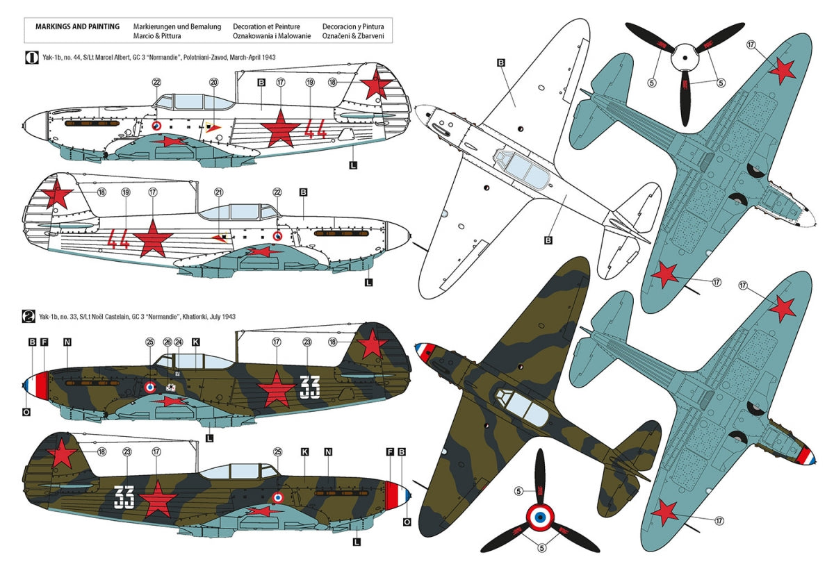 Hobby 2000 48034 Yak-1b GC 3 Normandie 1943 ( ACADEMY + CARTOGRAF + MASKI ) 1/48 – Bild 3