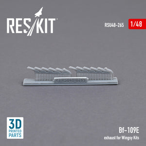 RESKIT RSU48-0265 BF-109E EXHAUST FOR WINGSY KITS (3D PRINTED) 1/48 – zdjęcie 2