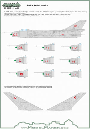 ModelMaker Decals D48009A Su-7 in Polish service 1/48 – zdjęcie 2