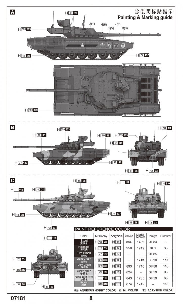 Trumpeter 07181 Russian T-14 Armata MBT 1/72 – Bild 4