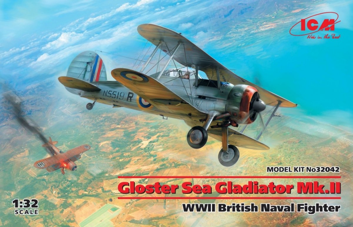 ICM 32042 Gloster Sea Gladiator Mk.II Chasseur naval britannique de la Seconde Guerre mondiale, échelle 1/32