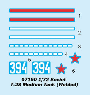 Trumpeter 07150 Soviet T-28 Medium Tank (Welded) 1/72 – immagine 4