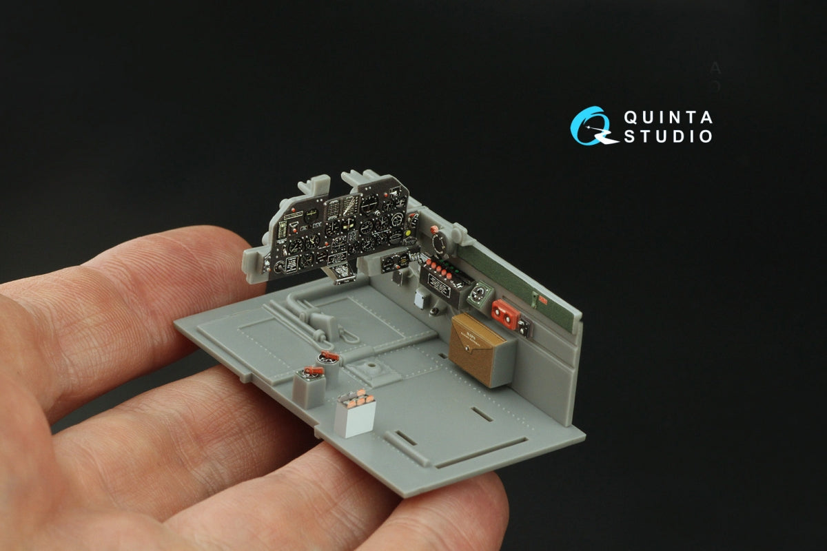 Quinta Studio QD32197 P-47D Thunderbolt Bubbletop Early 3D-Printed coloured Interior on decal paper (Hasegawa) 1/32 – Bild 9