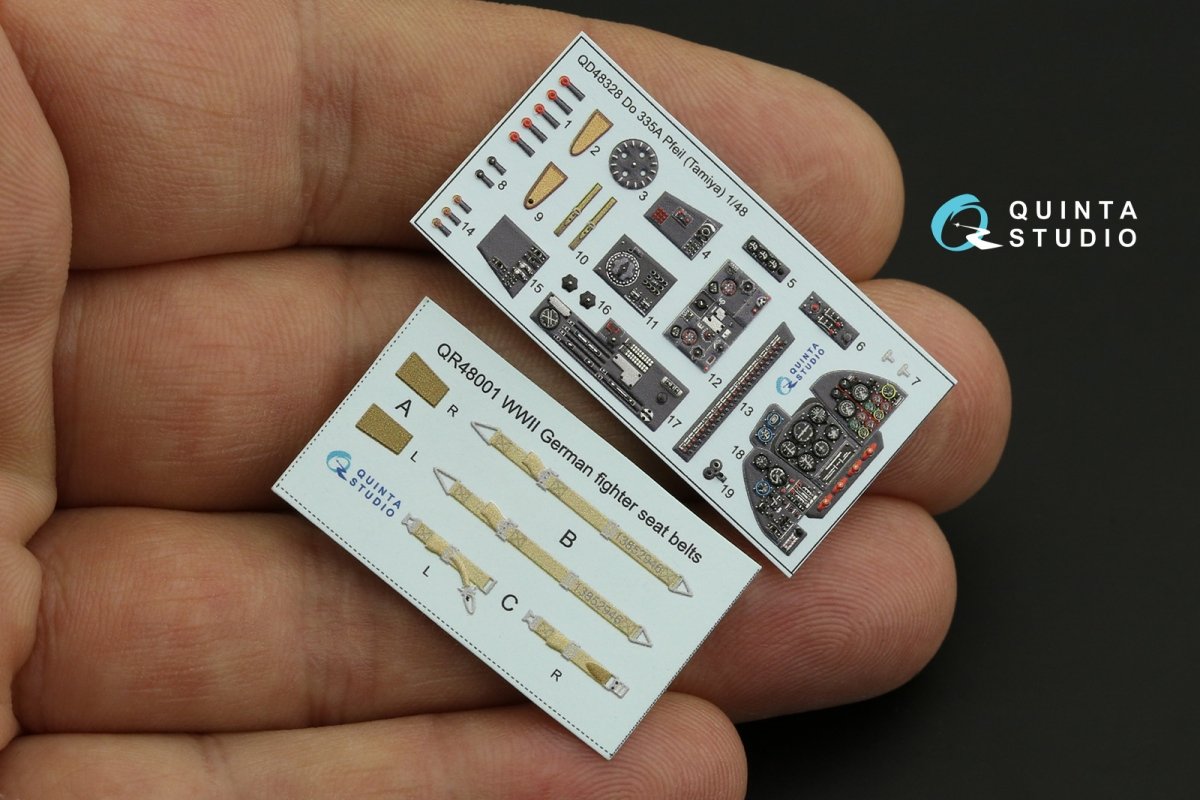 Intérieur imprimé en 3D et coloré sur papier décalcomanie Quinta Studio QD48328 Do 335A Pfeil (Tamiya) 1/48 – image 2