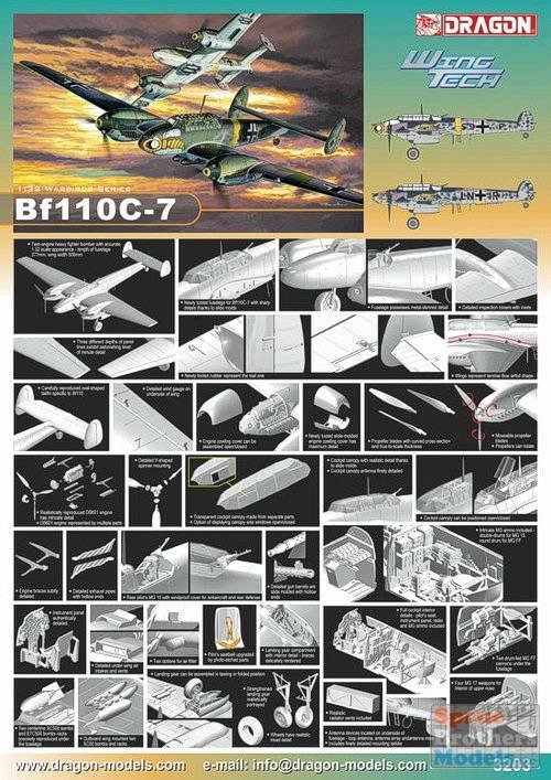Dragon 3203 Messerschmitt Bf110 C-7 1/32 – Bild 2