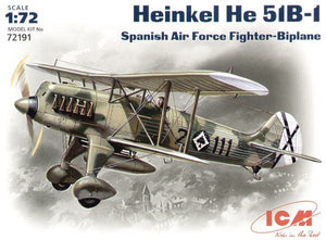 ICM 72191 Heinkel He 51B-1, chasseur-biplan de l&amp;#39;armée de l&amp;#39;air espagnole (1/72)