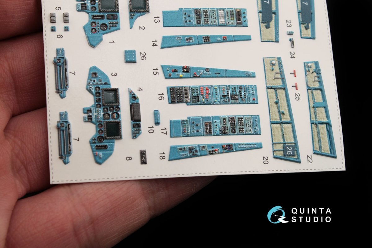 Quinta Studio QD48047 Su-30MKK 3D-Printed &amp;amp; coloured Interior on decal paper (for HobbyBoss kit) 1/48 – Bild 4