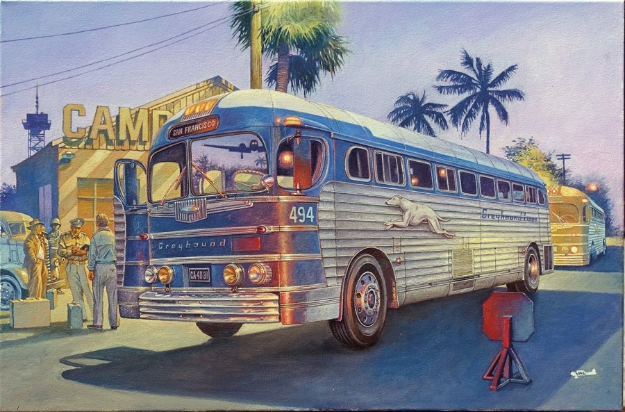 Roden 816 GMC PD3701 Silverside Bus "Greyhound Lines" 1/35