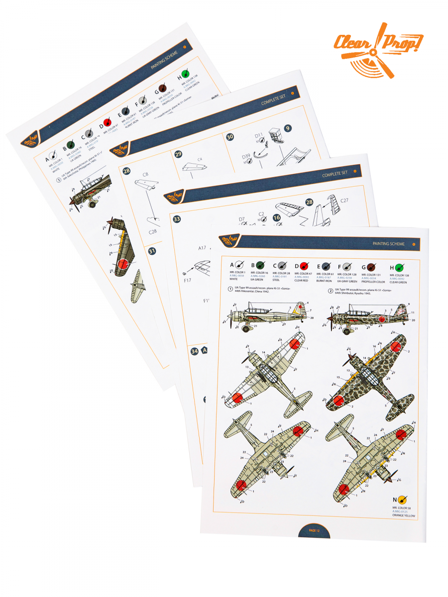 Clear Prop! CP72012 Ki-51 Sonia Reconnaissance ADVANCED KIT 1/72 – Bild 10