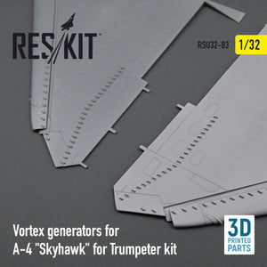 RESKIT RSU32-0083 VORTEX GENERATORS FOR A-4 &amp;quot;SKYHAWK&amp;quot; FOR TRUMPETER KIT (3D PRINTED) 1/32 – zdjęcie 2