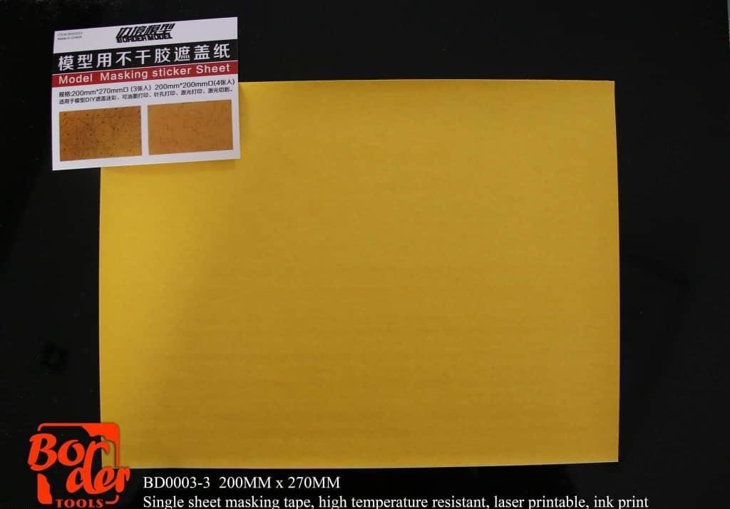 Border Model BD0003-4 Model masking sticker sheet (200mm x 200mm, 4 pcs)