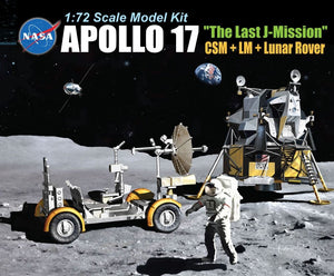 Dragon 11015 Apollo 17 &amp;quot;The Last J-Mission&amp;quot; CSM + LM + Lunar Rover 1/72