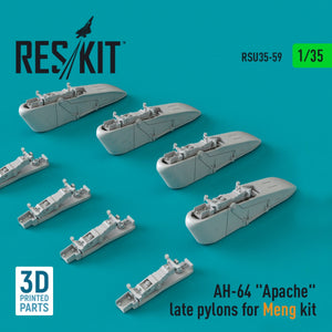 RESKIT RSU35-0059 AH-64 &amp;quot;APACHE&amp;quot; LATE PYLONS FOR MENG KIT (3D PRINTED) 1/35