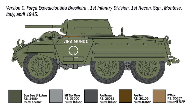 Italeri 7087 M8 Greyhound / M20 Armored Utility Car 1/72