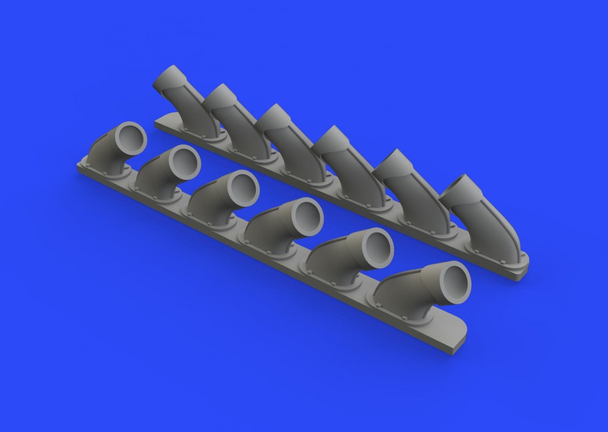 Eduard 648470 Spitfire Mk. XIV exhaust stacks 1/48 AIRFIX – immagine 3