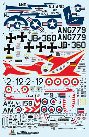 Italeri 2799 F-86E SABRE (SUPER DECALS SHEET) 1/48 – Bild 2