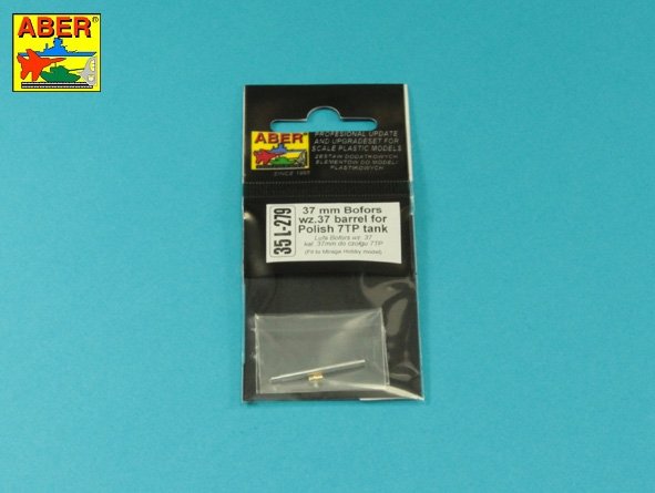 Aber 35L-279 Lufa Bofors wz.37 kal. 37 mm do czołgu 7TP 1/35 – immagine 2