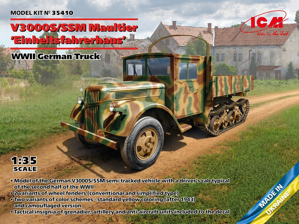 ICM 35410 V3000S/SSM Maultier 'Einheitsfahrerhaus', WWII German Truck 1/35